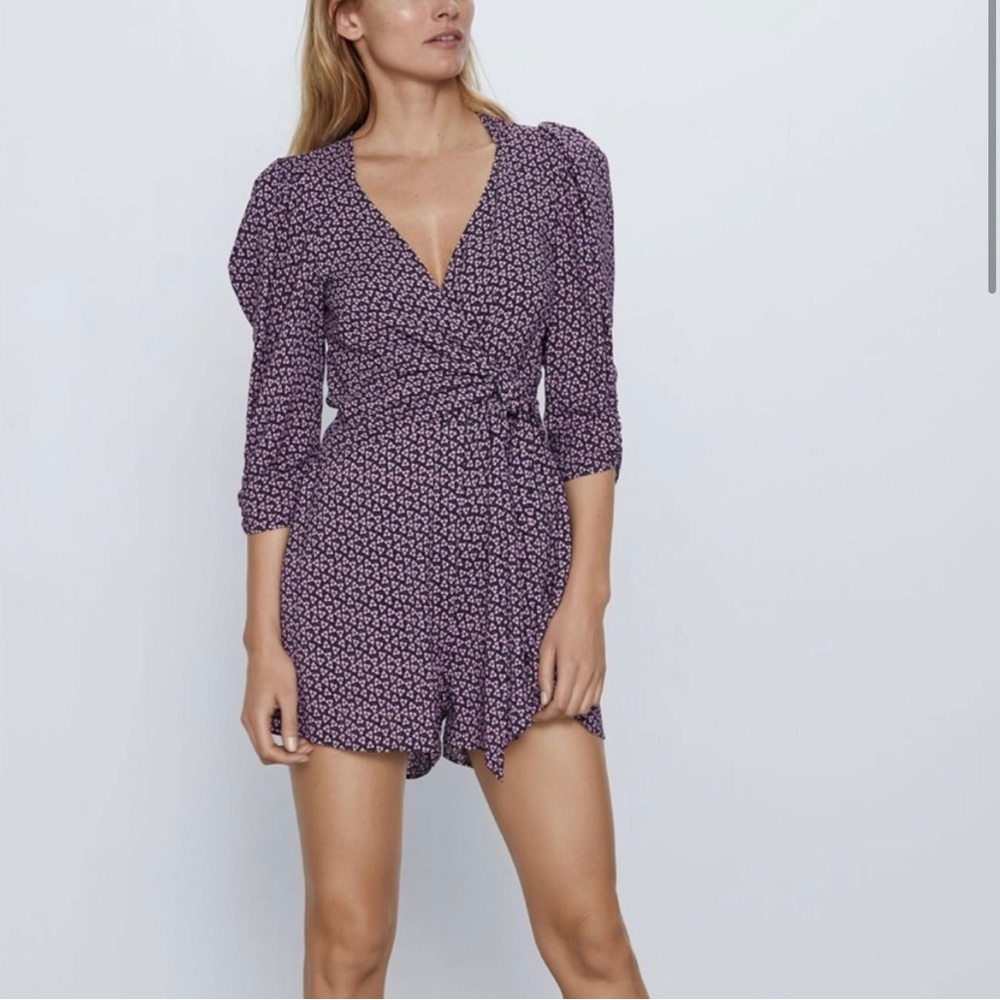 Zara wrap romper jumpsuit